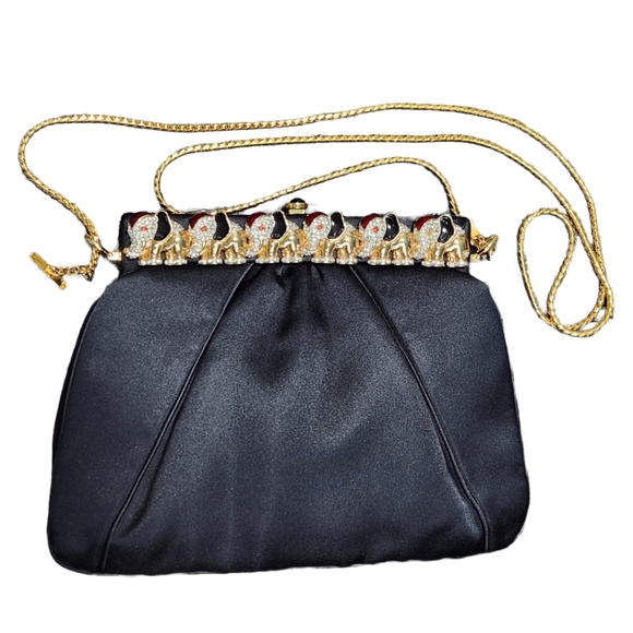 Judith Leiber Handbags - Judith Leiber Elephant black Clutch Crossbody